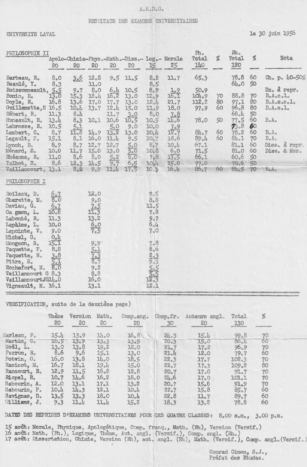 CSC Notes juin '56