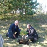 11- Hervé plante un arbre avec Pierre Zundel